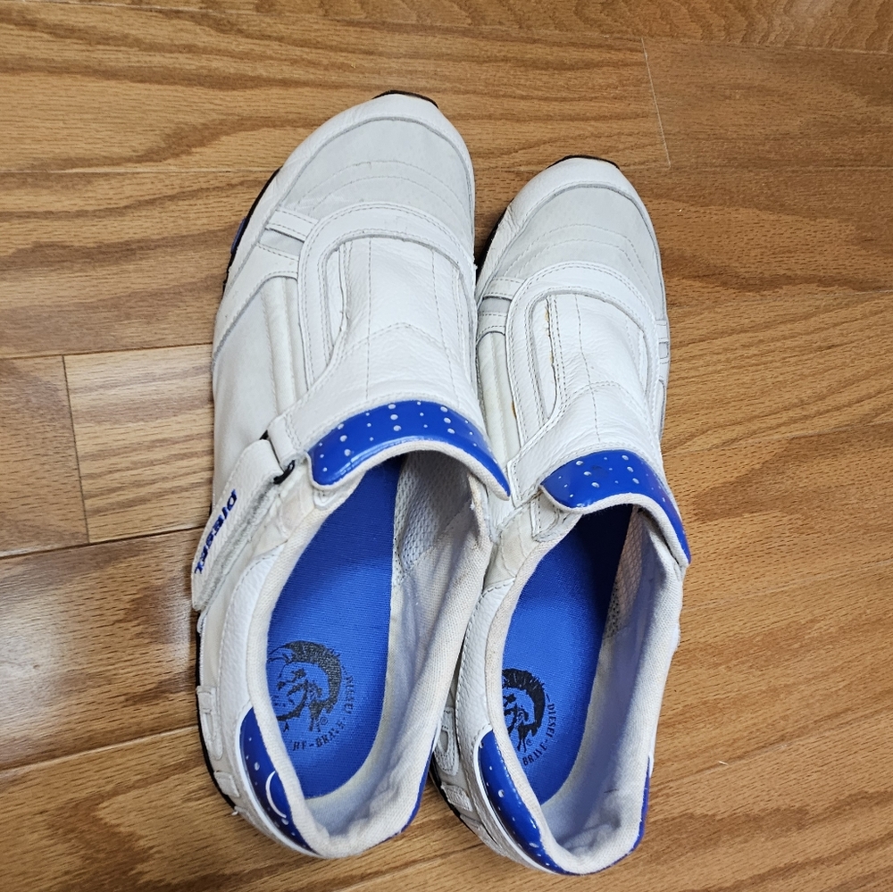 Diesel White and Blue Men's Sneakers